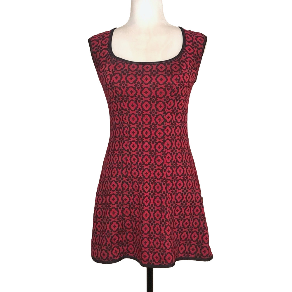 Kollontaï red and black mini dress